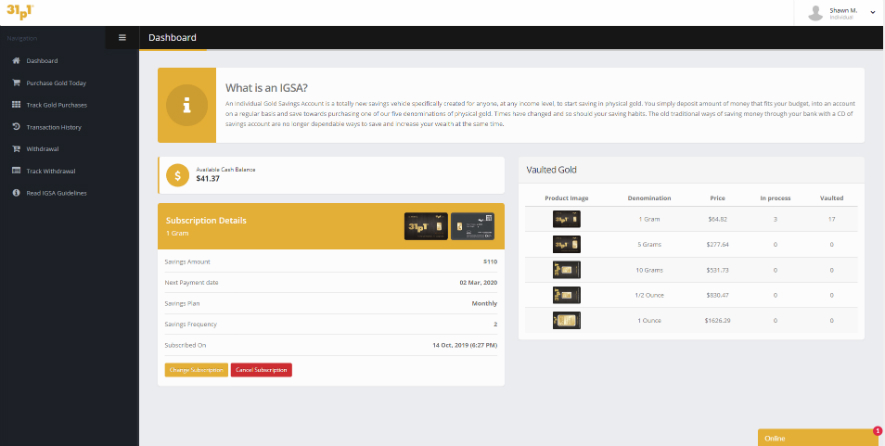 31p1 Dashboard